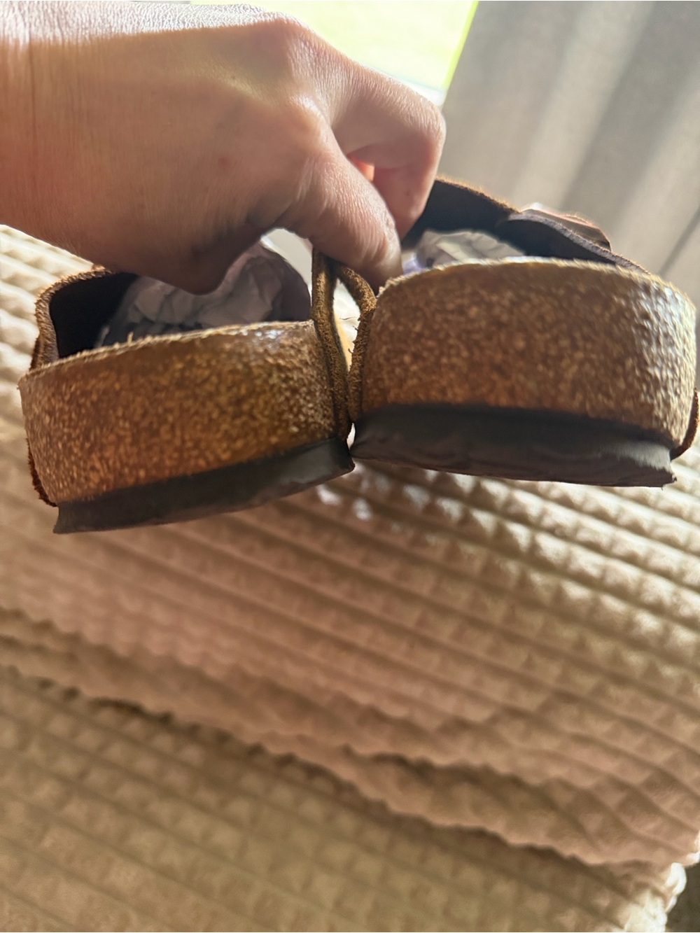 Birkenstock Suede Two-Buckle Slide Sandals in Brown - Picture 8 of 13